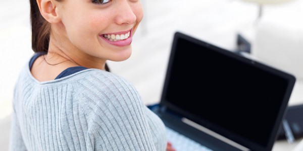 girl on laptop